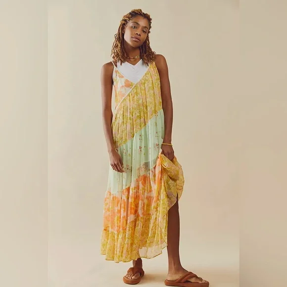 NWOT Free People Luna Grace Maxi Dress - Picture 5 of 6